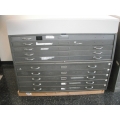 Map Cabinet, 10 Drawer, with Retainers and Work surface